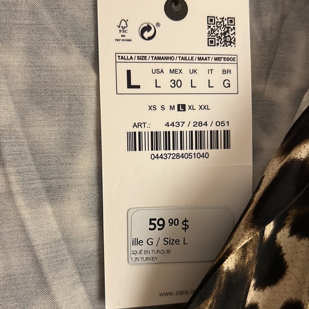 Zara Leopard Print Ruched Blouse - Brand new - never worn - Picture 3 of 3